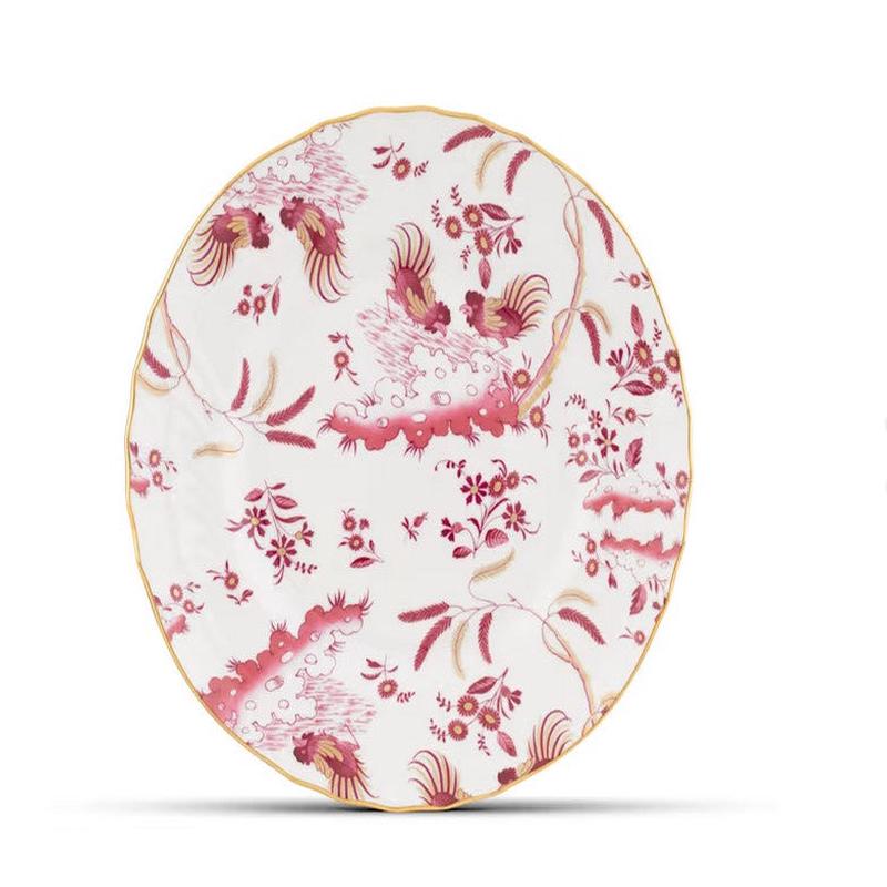 Ginori Flat Dessert Plate Oro Di Doccia Magenta