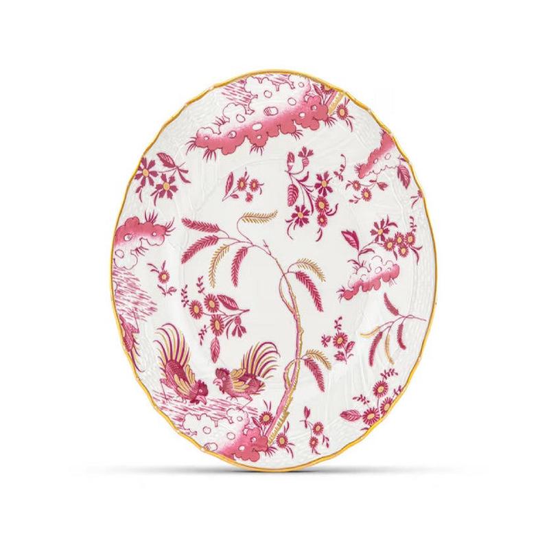Ginori Flat Bread Plate Oro Di Doccia Magenta