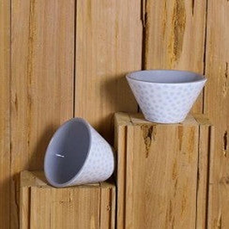 Small Dot Mod Appetizer Bowl- Smoke