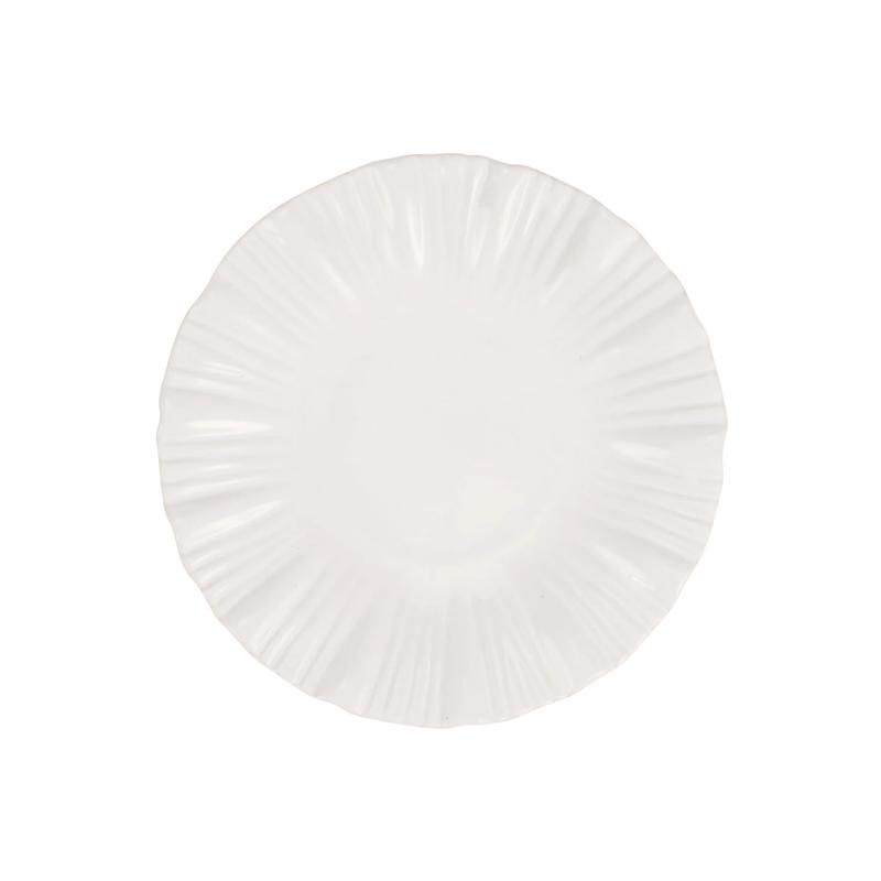 Bari White Salad Plate