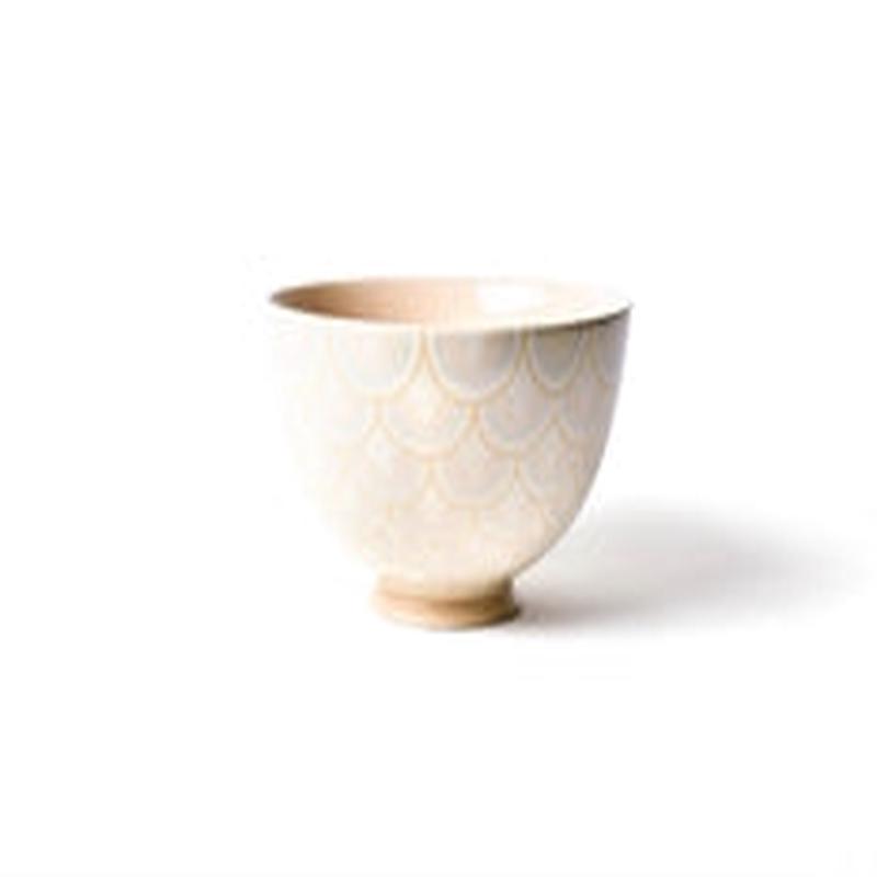 Blush Layered Arabesque Footed Bowl 9 in
