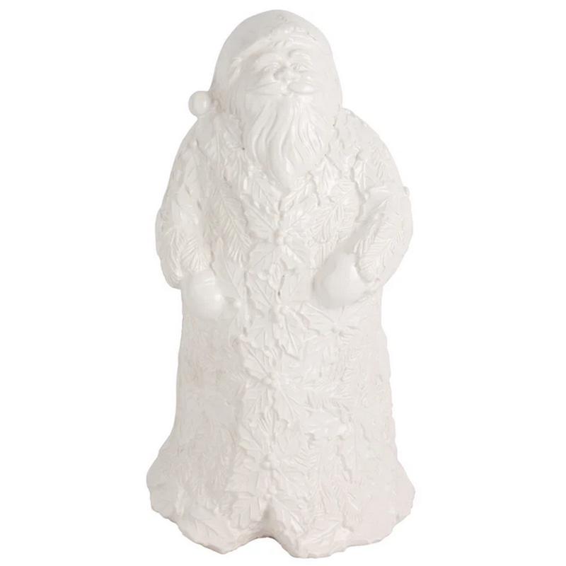 Lastra Holiday Figural Santa with Foliage