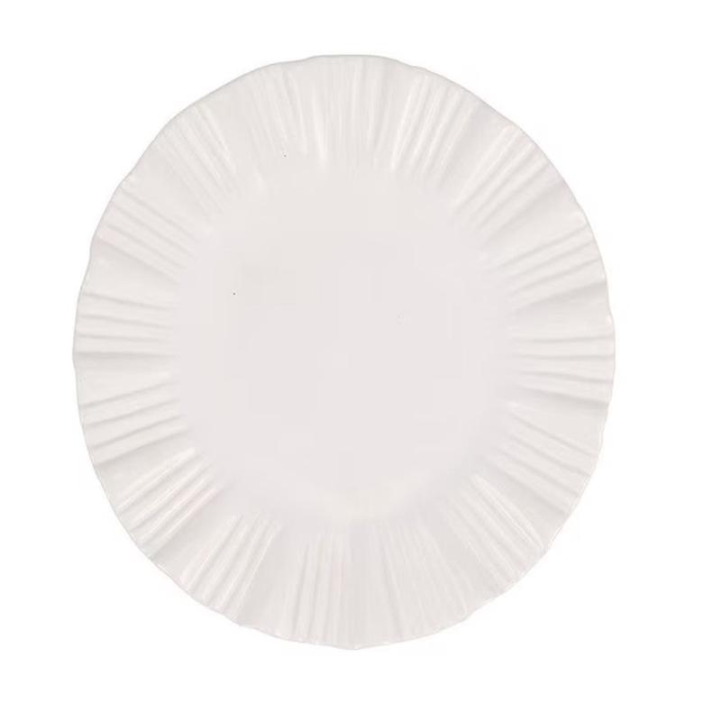 Bari White Round Platter
