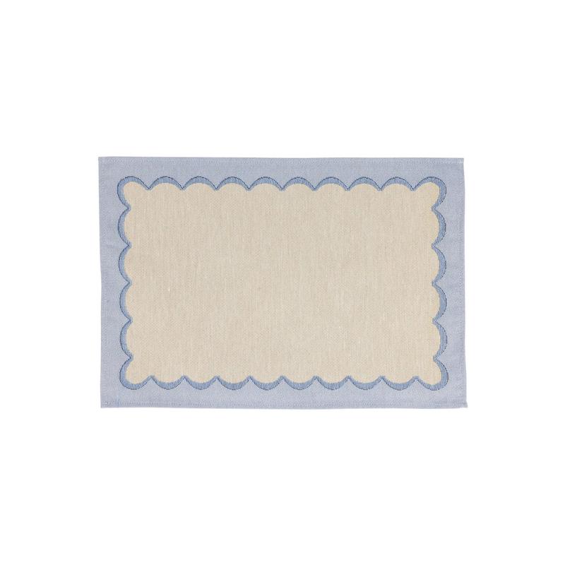 Tavola Blue Scalloped Placemats S/4