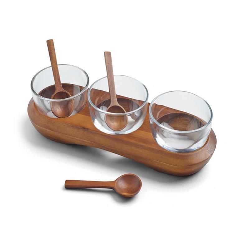 Cooper Triple Condiment Server w/ Spoons