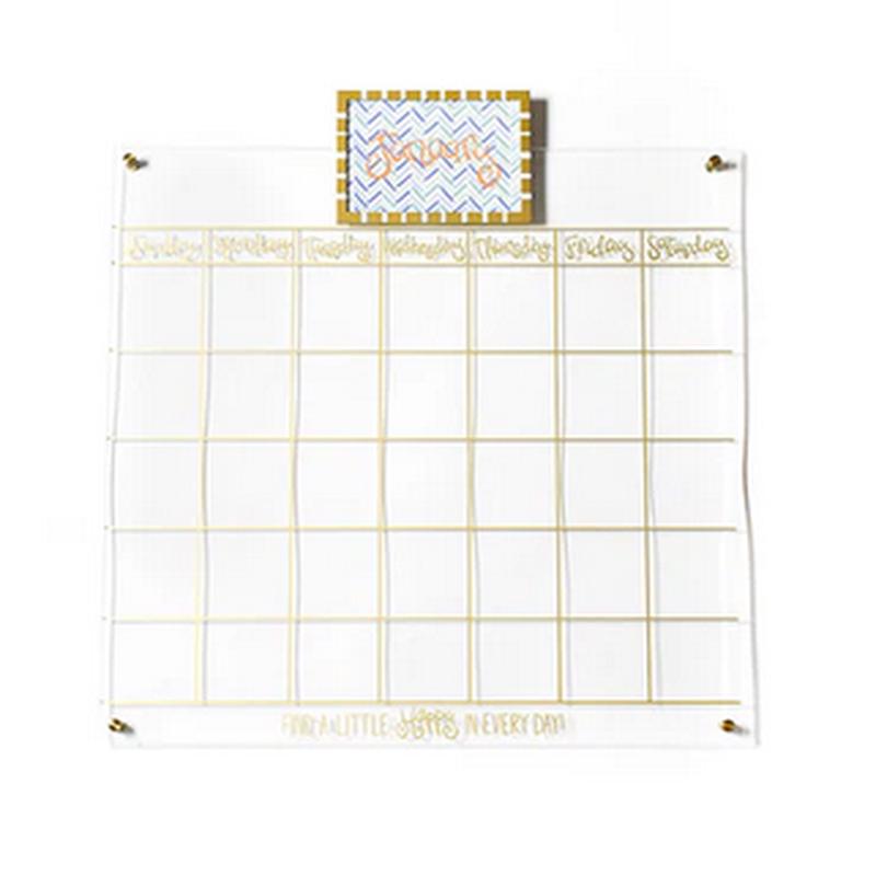 Happy Everything Big Acrylic 24in Wall Calendar  with Frame Attachment