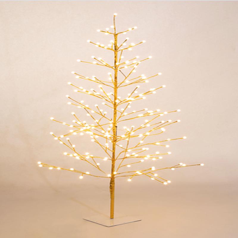 6'H Indoor/Outdoor Gold Metallic Tree