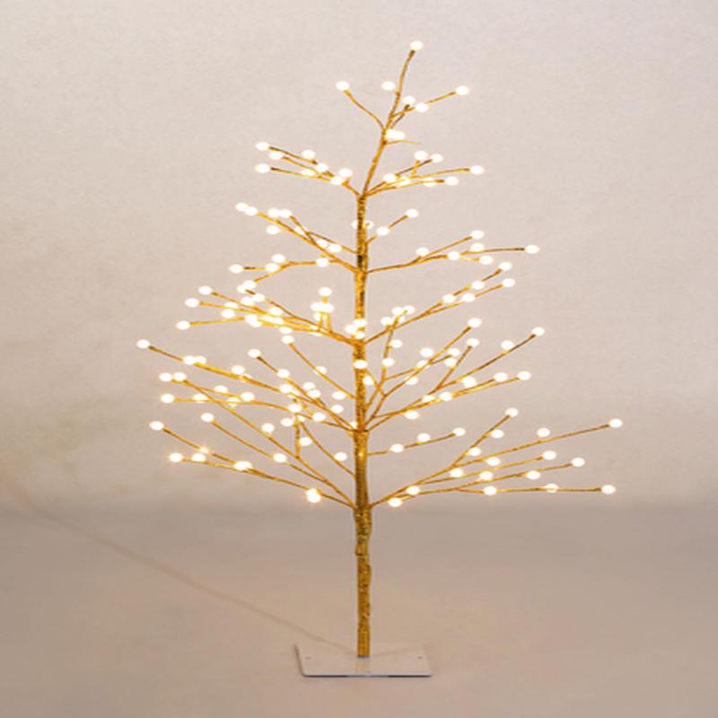 4'H Indoor/Outdoor Gold Metallic Tree