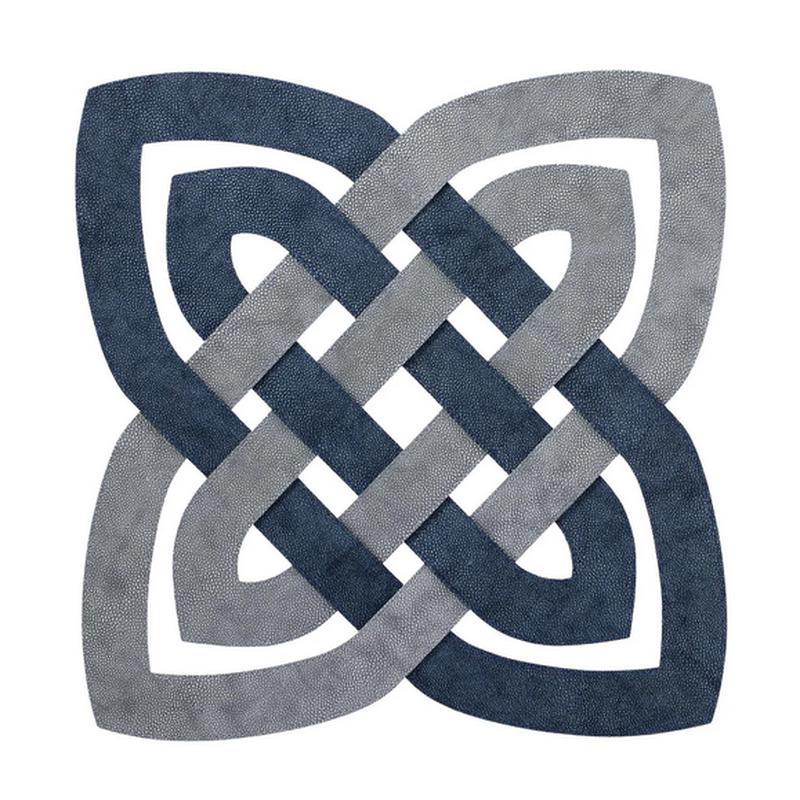 Archer Navy/Gray Placemat Set of 8