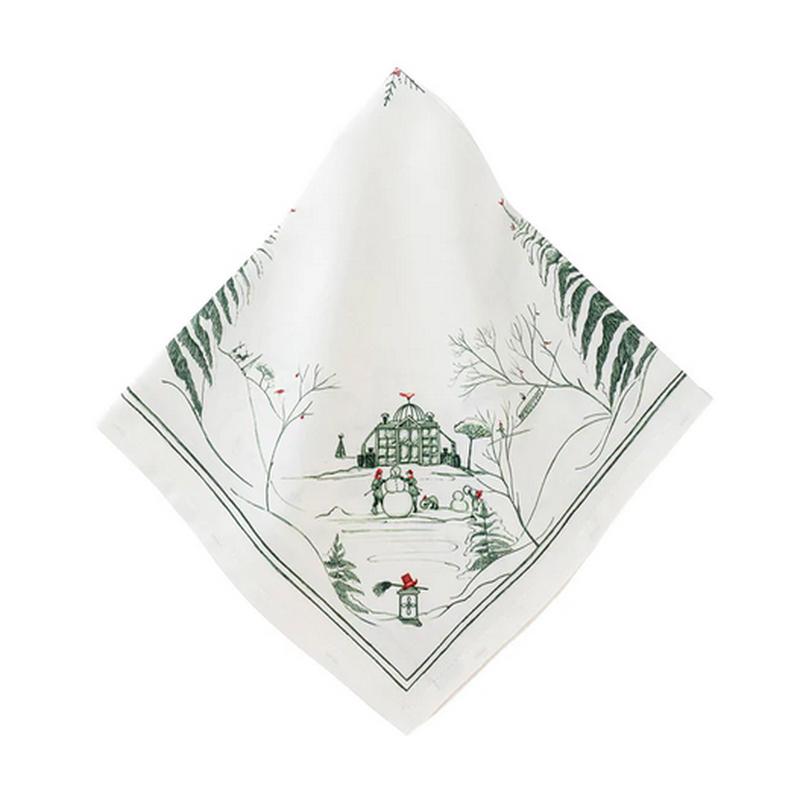 Country Estate Winter Frolic Napkin - Evergreen