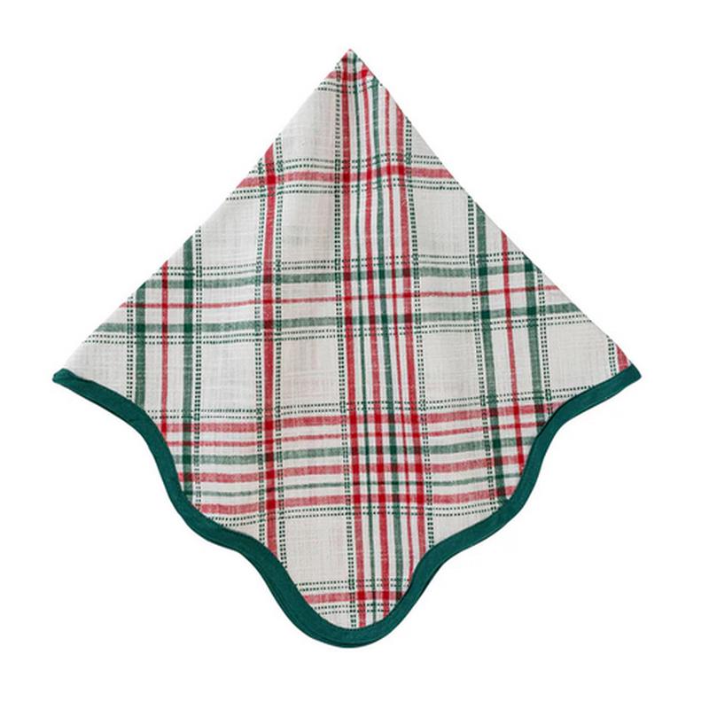 Merry Tartan Napkin - Red/Green