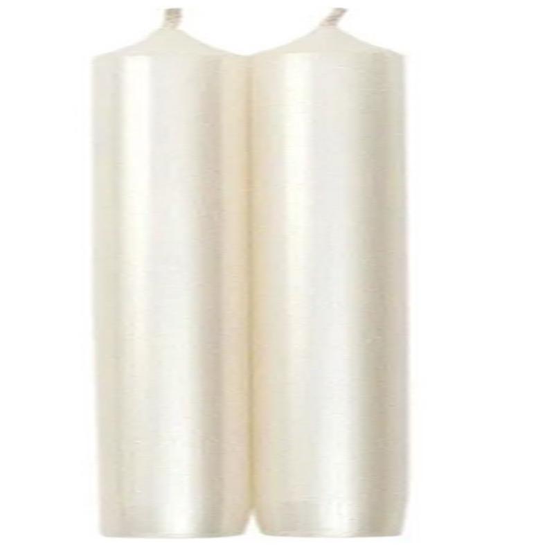 10 Inch Dripless Crown Candle-White Pearlescent