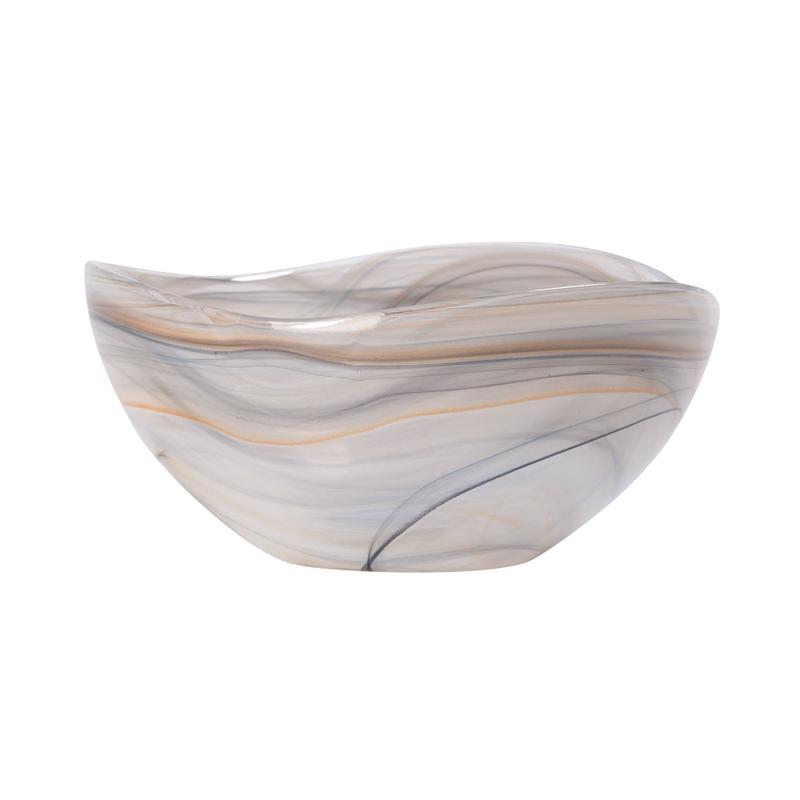 Alabaster Glass Cereal Bowl Taupe