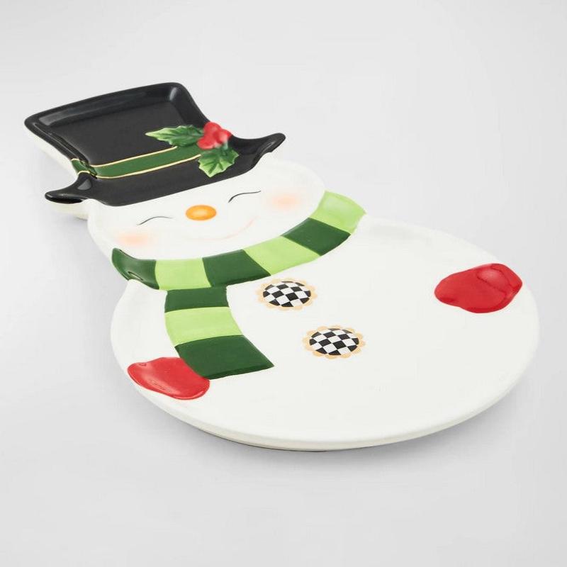 Cozy Christmas Snowman Cookie Plate