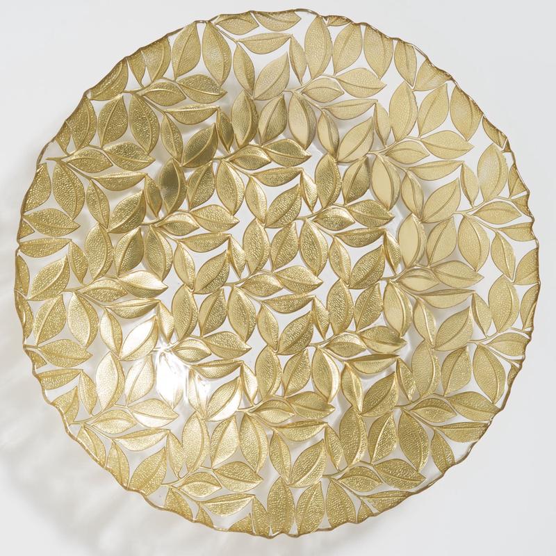 Nature Glass Leaf Large Bowl