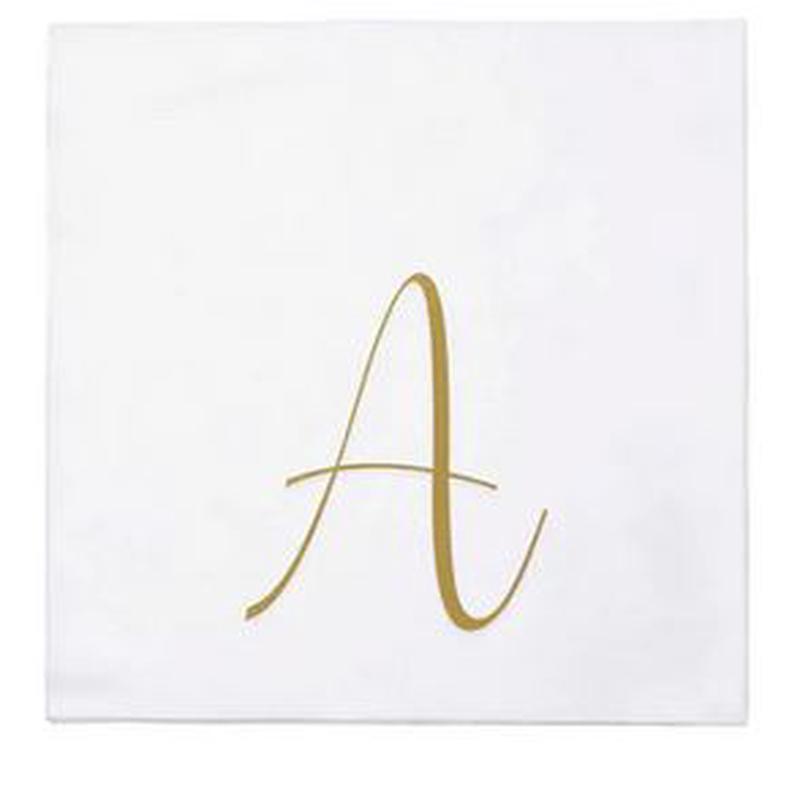 Papersoft Gold Monogram Cocktail Napkins A