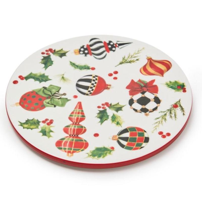 Deck the Halls Round Trivet