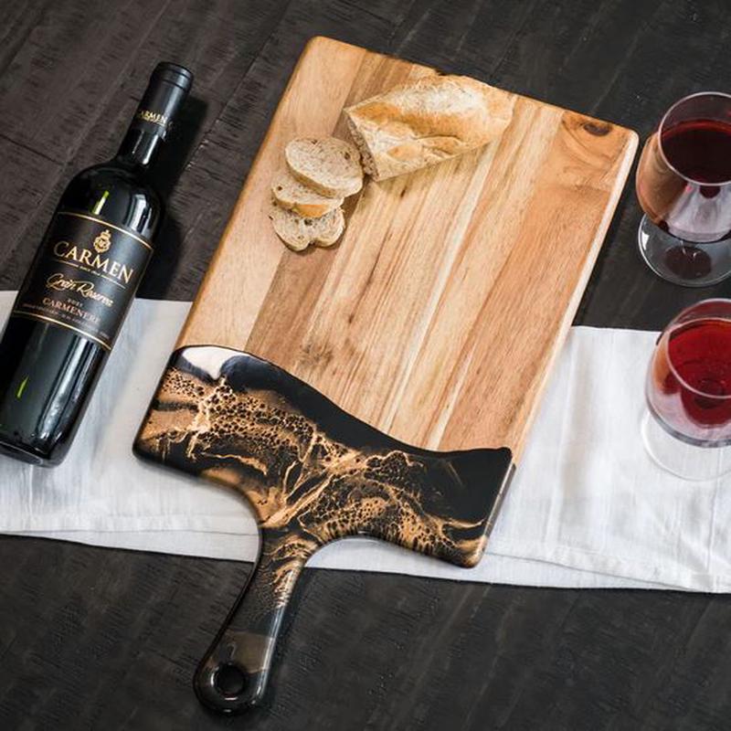 Large Acacia Cheese Board Black Ember