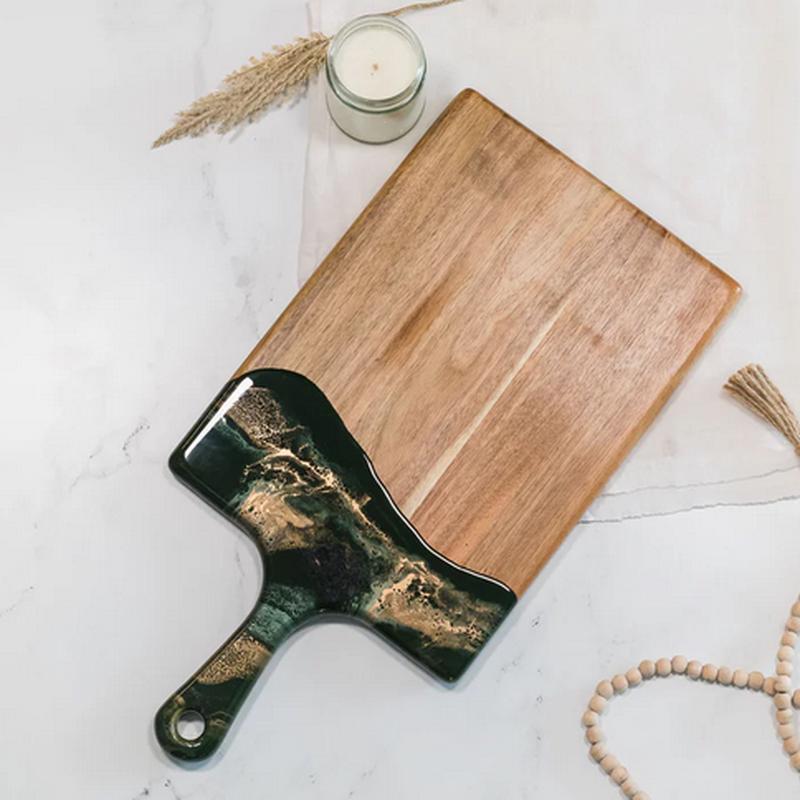 Large Acacia Cheese Board Jade