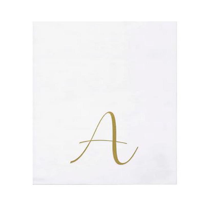 Papersoft Gold Monogram Guest Napkins - A