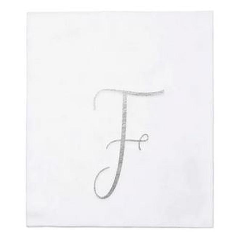 Papersoft Silver Monogram Cocktail Napkins F