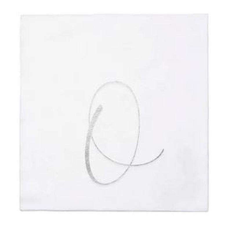 Papersoft Silver Monogram Cocktail Napkins O