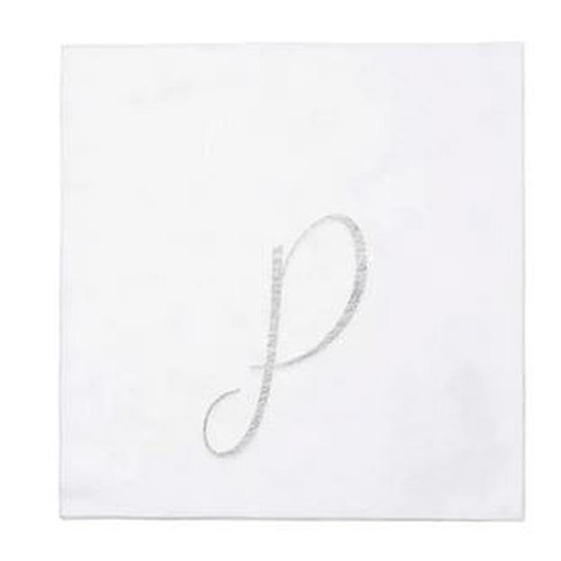 Papersoft Silver Monogram Cocktail Napkins P