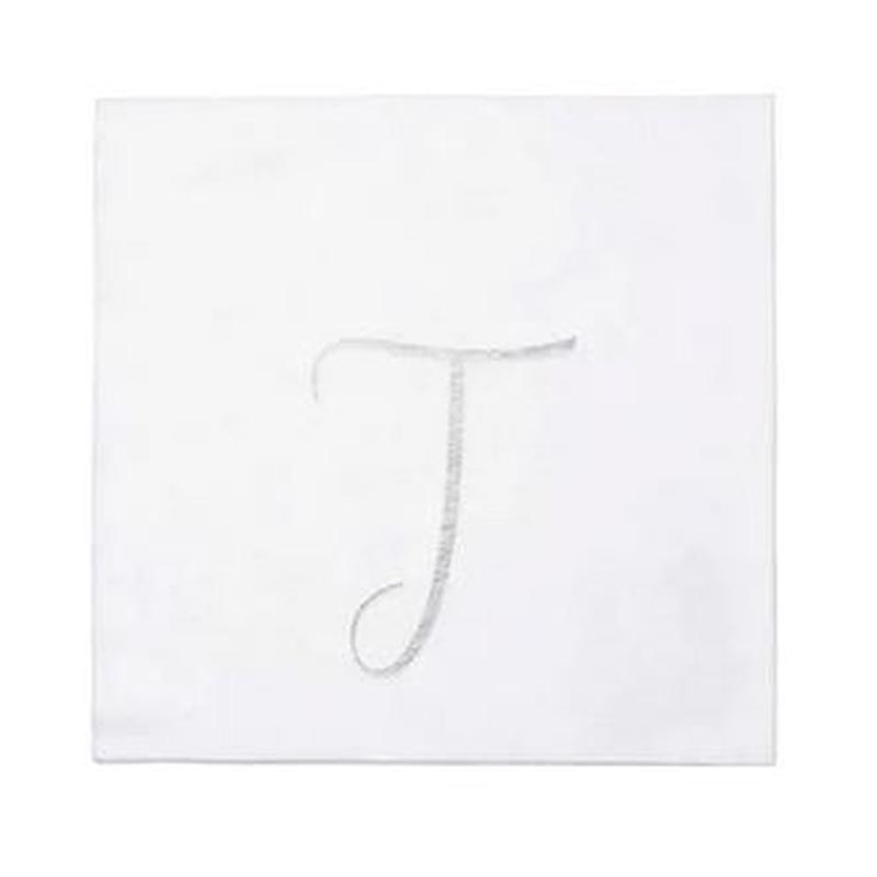 Papersoft Silver Monogram Cocktail Napkins T