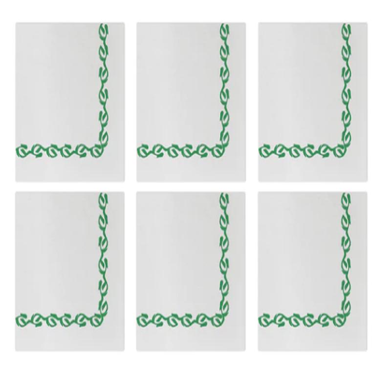 Papersoft Napkins Florentine Green Cocktail Napkins