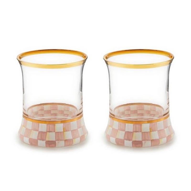 Rosy Check Tumbler Set of 2