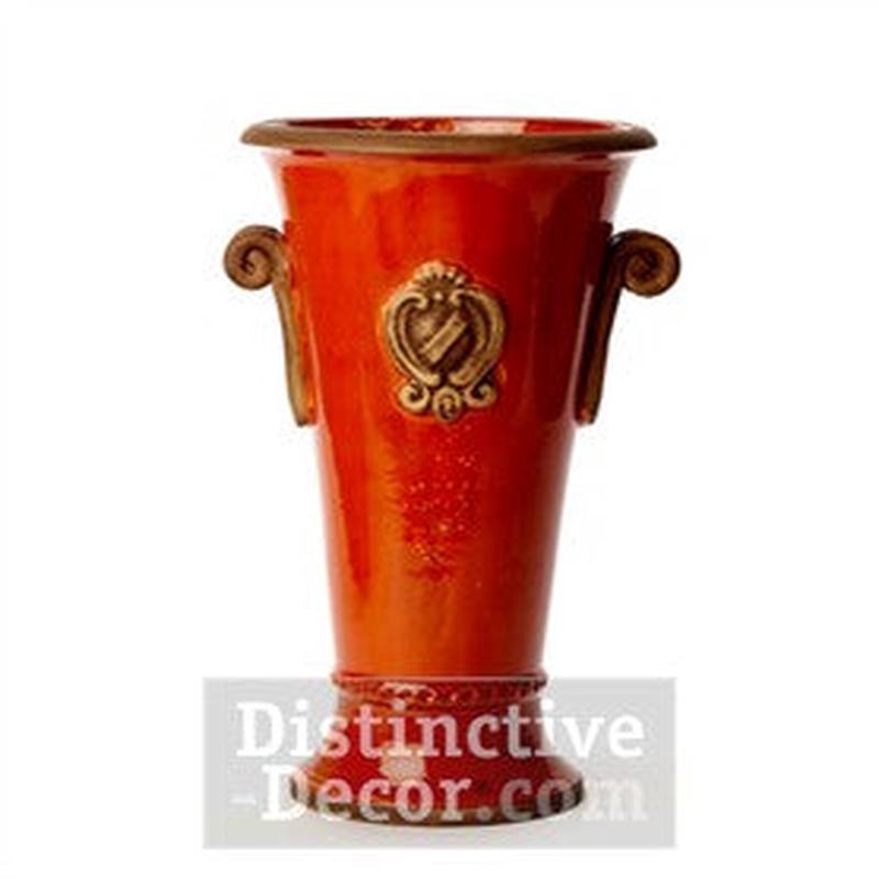 Rustic Garden Fox Handled Trumpet Vase