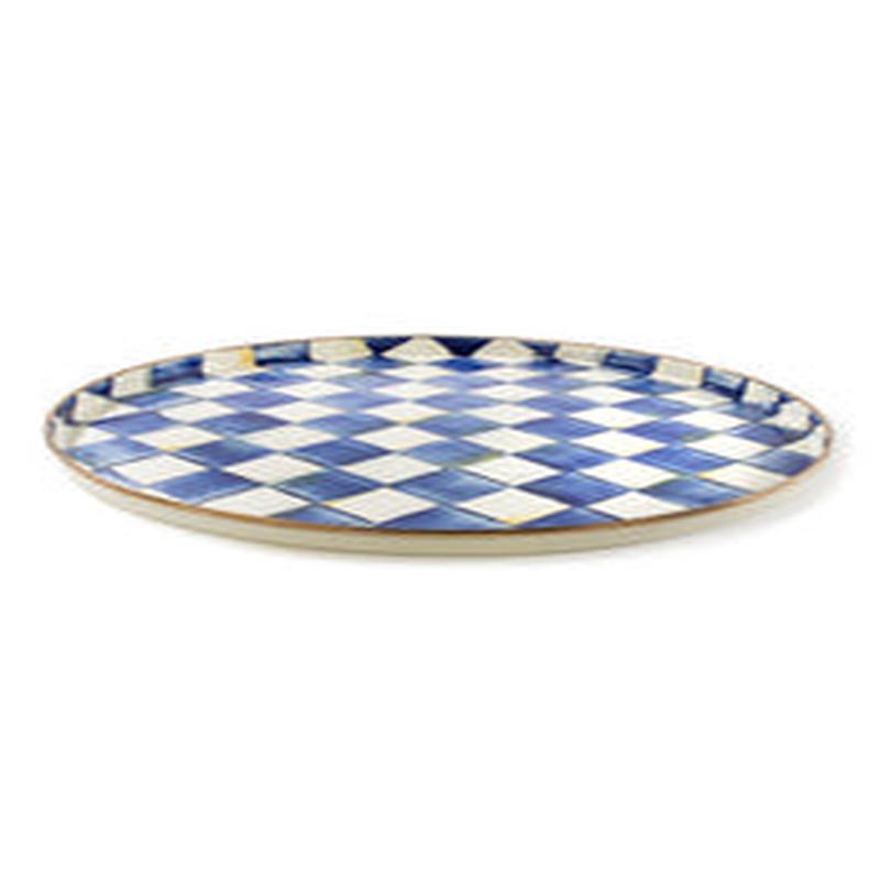 Royal Check Round Tray