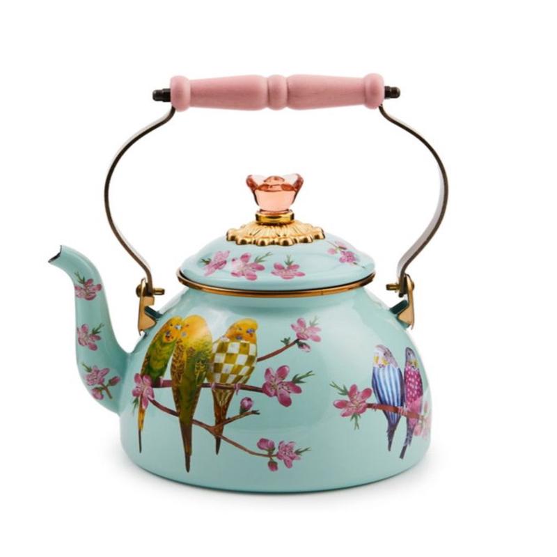 Tea Kettle PARAKEET PARTY 2 quart