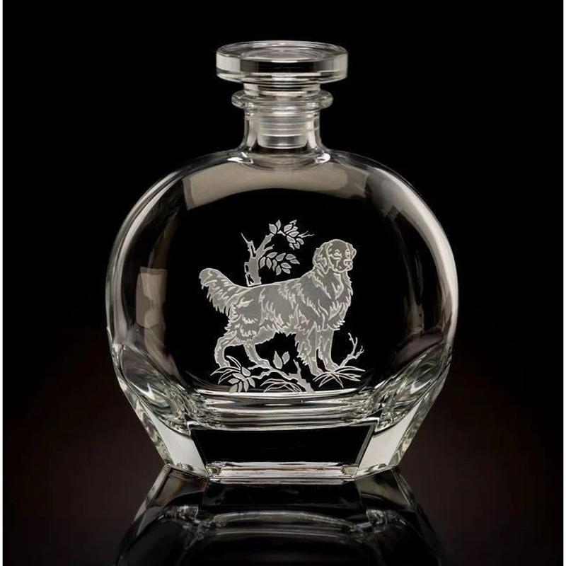Golden Retriever Round Decanter