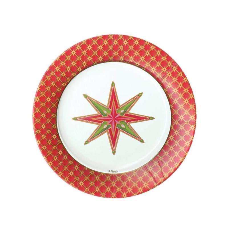 Jeweled Stars Salad/Dessert Plate-White