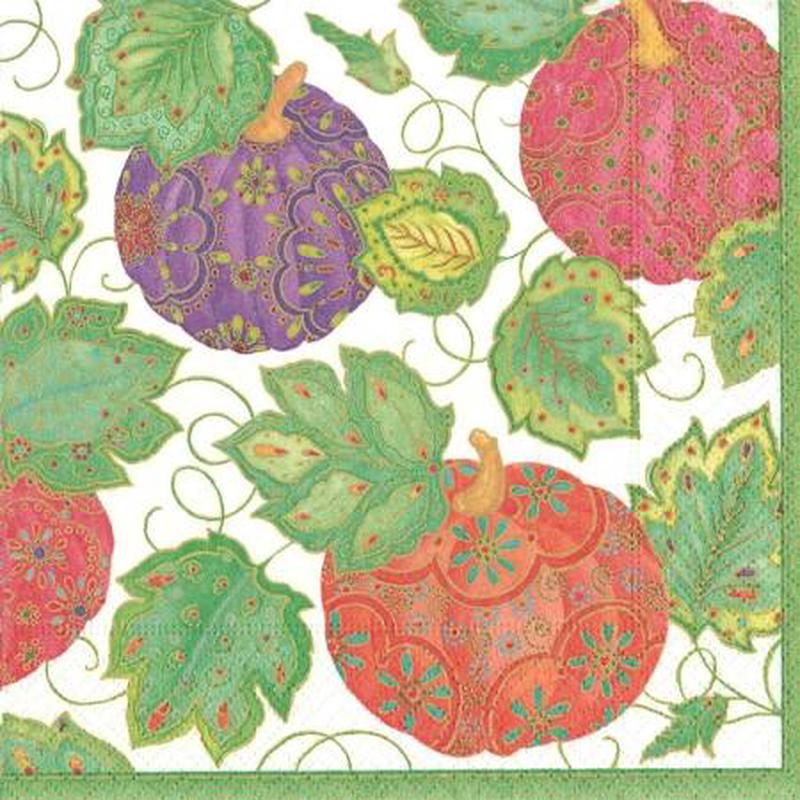 Jeweled Pumpkins Ivory Luncheon