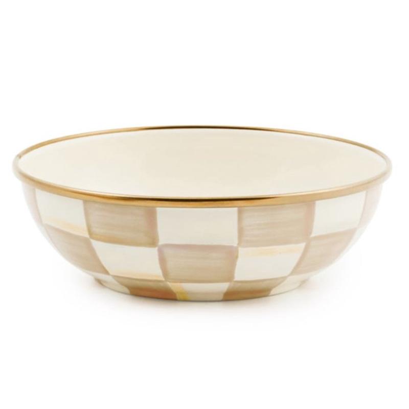 Mocha Check Everyday Bowl