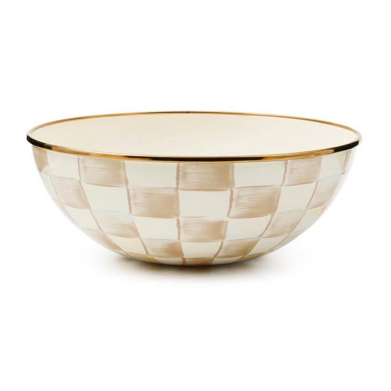 Mocha Check Everyday Bowl Small