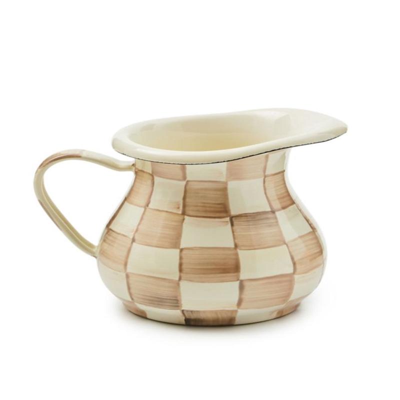 Mocha Check Little Creamer