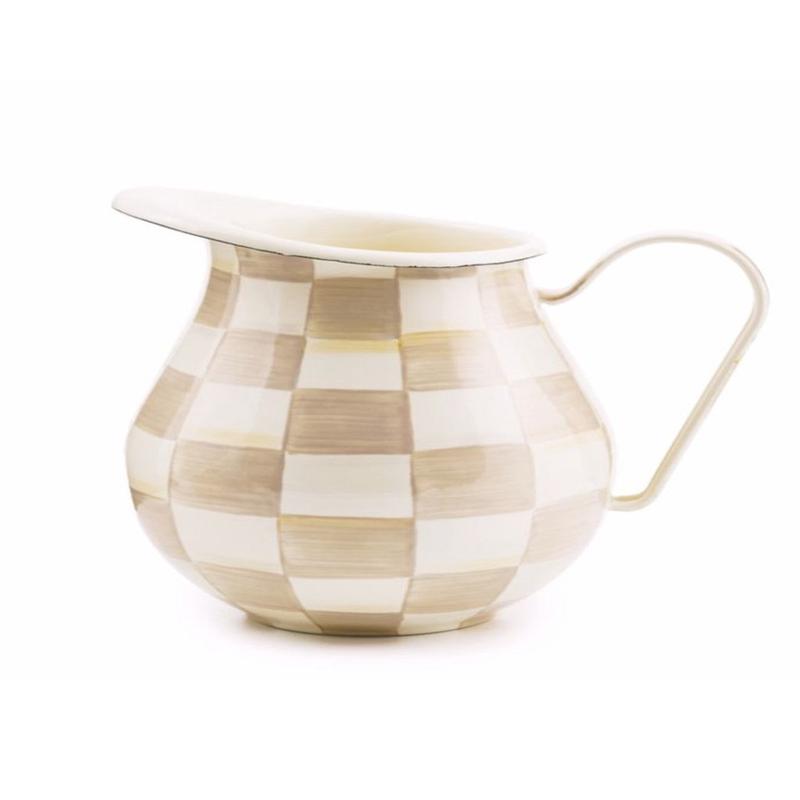 Mocha Check Pitcher