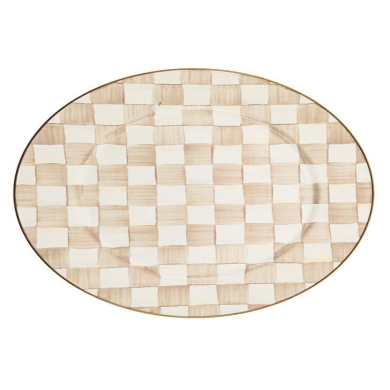 Mocha Check Serving Platter