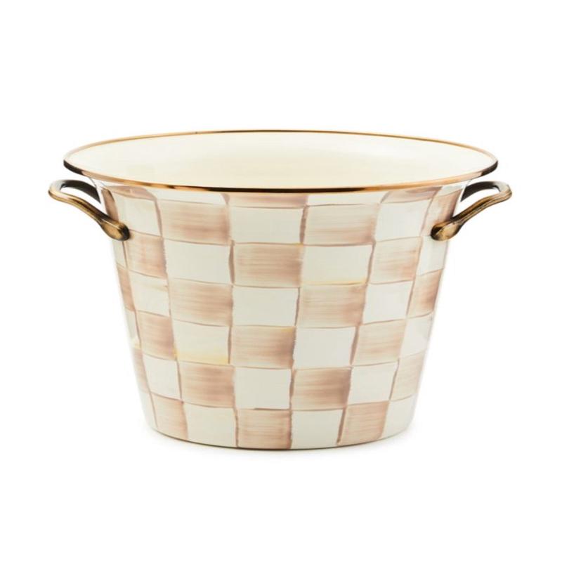 Mocha Check Wine Cooler