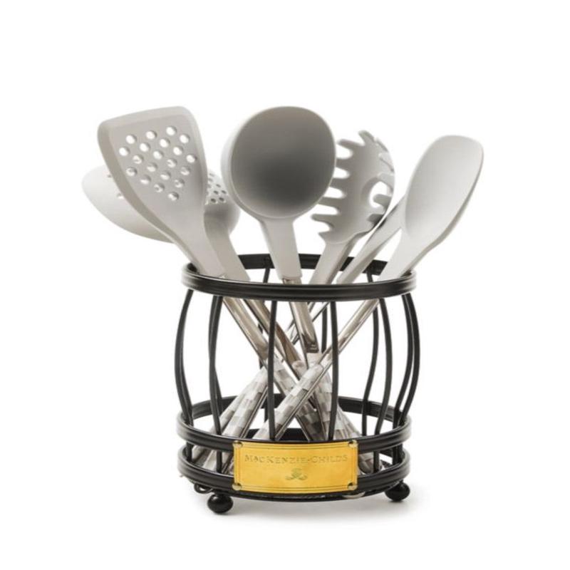 Sterling Check Utensil Caddy Set