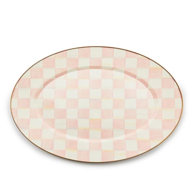 Rosy Check Oval Platter Large