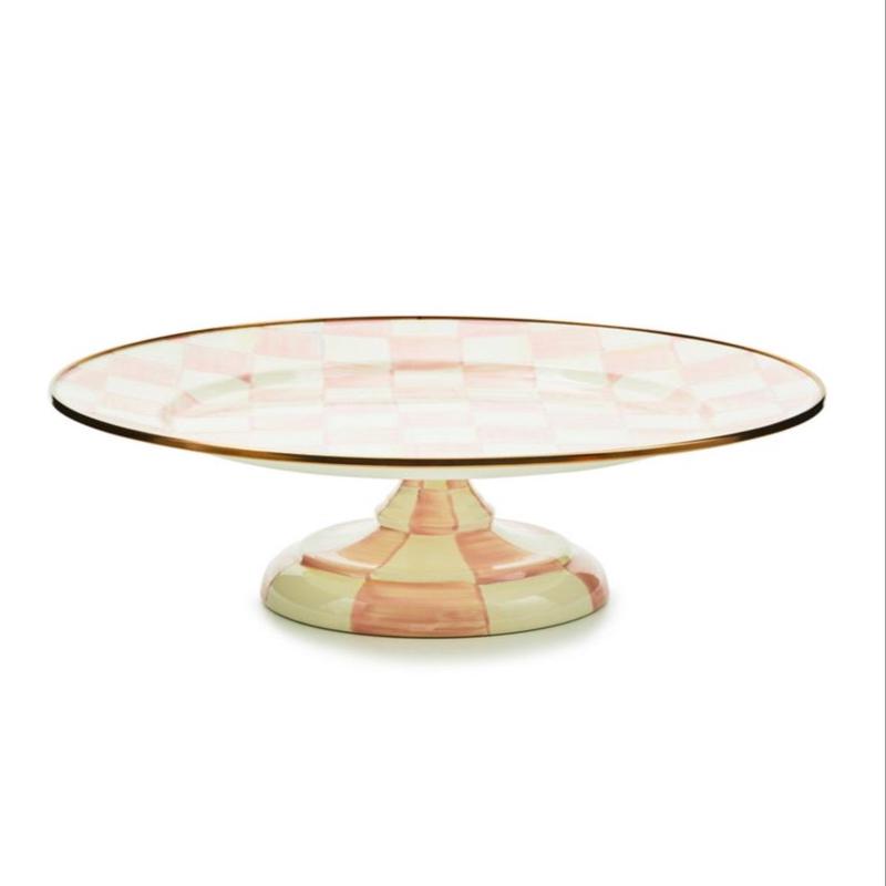 Rosy Check Pedestal Platter Small