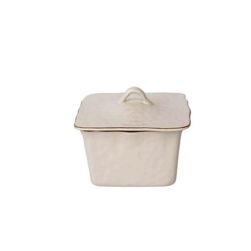 Cantaria Ivory Square Covered Casserole