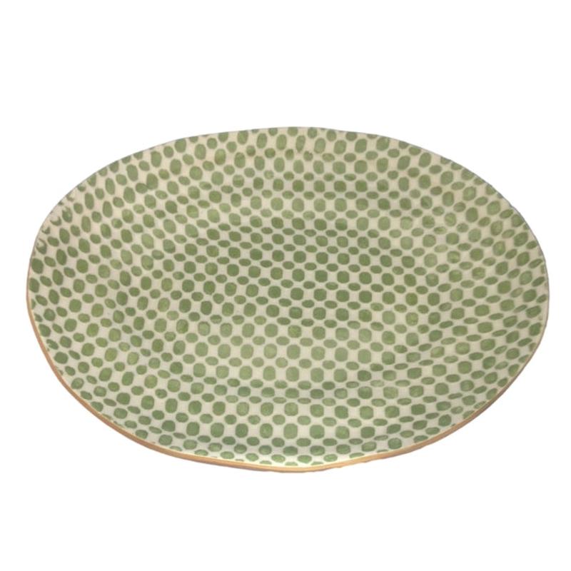 Banquet Oval Platter Dot Citrus
