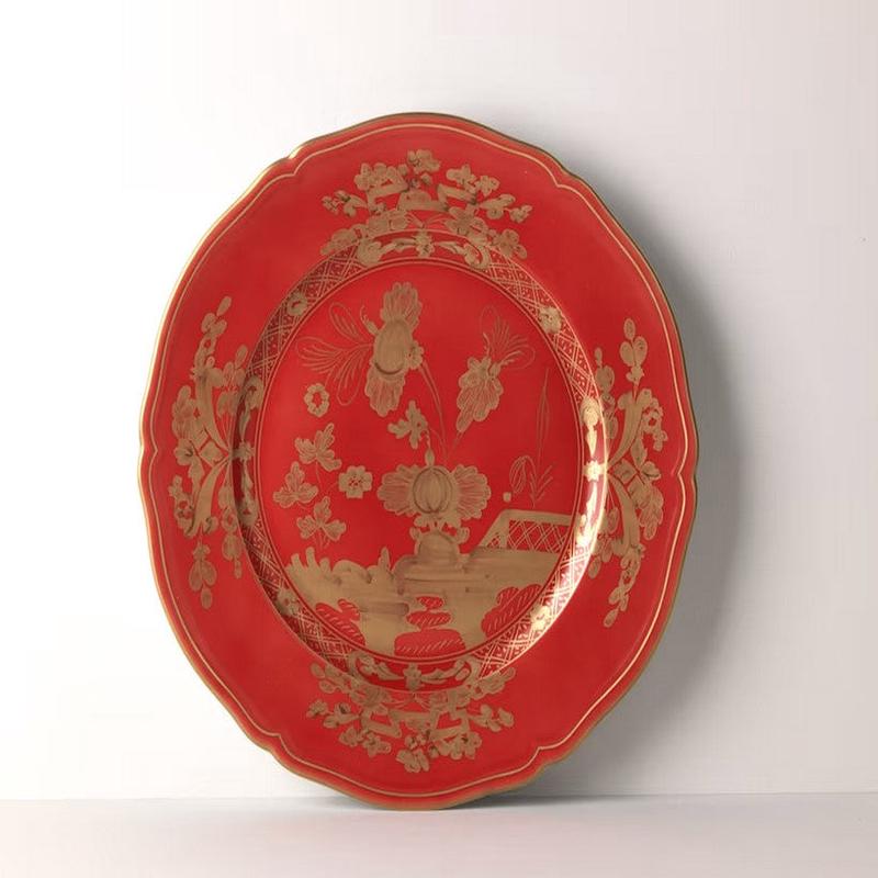 Ginori Charger Plate Oriente Italiano Rubrum