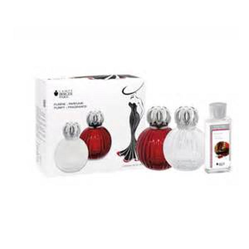 Lamp Berger Plissee Gift Set Red