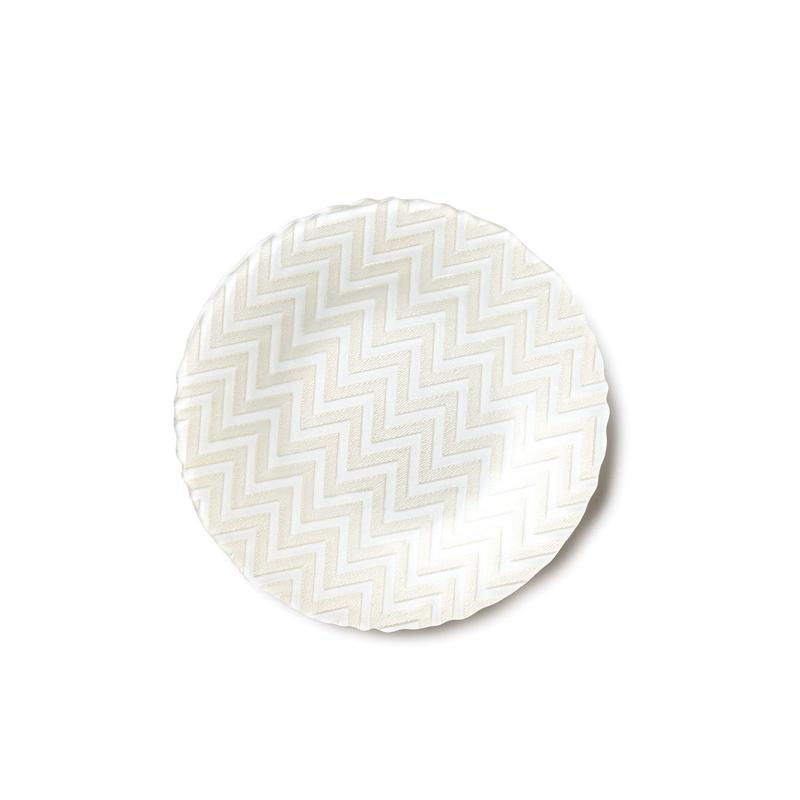 Chevron Pearl Salad Plate